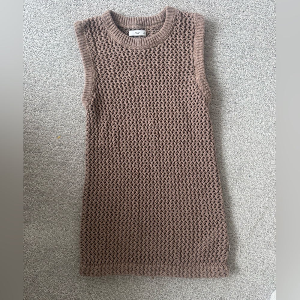 TNA Taupe Knit Sweater top